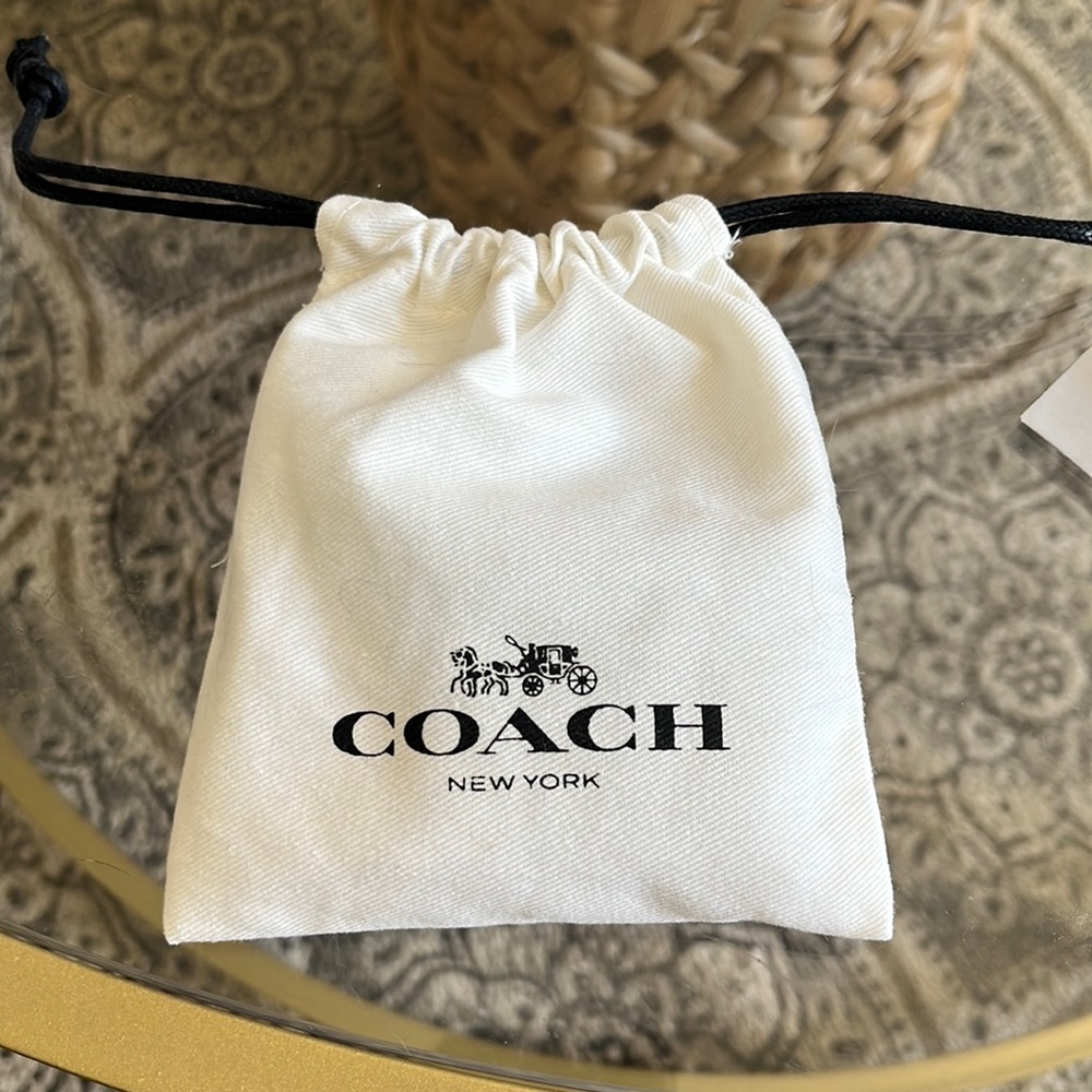 Coach Earrings and Necklace set In Rose Gold - Picture 2 of 4
